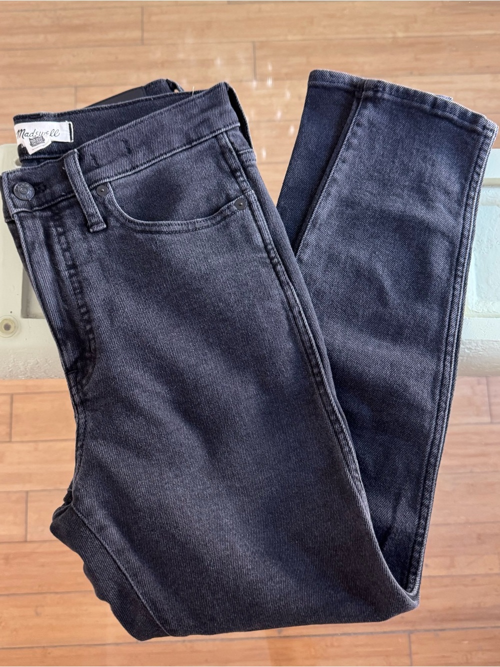 Madewell Charcoal Black High-Rise Skinny Jeans